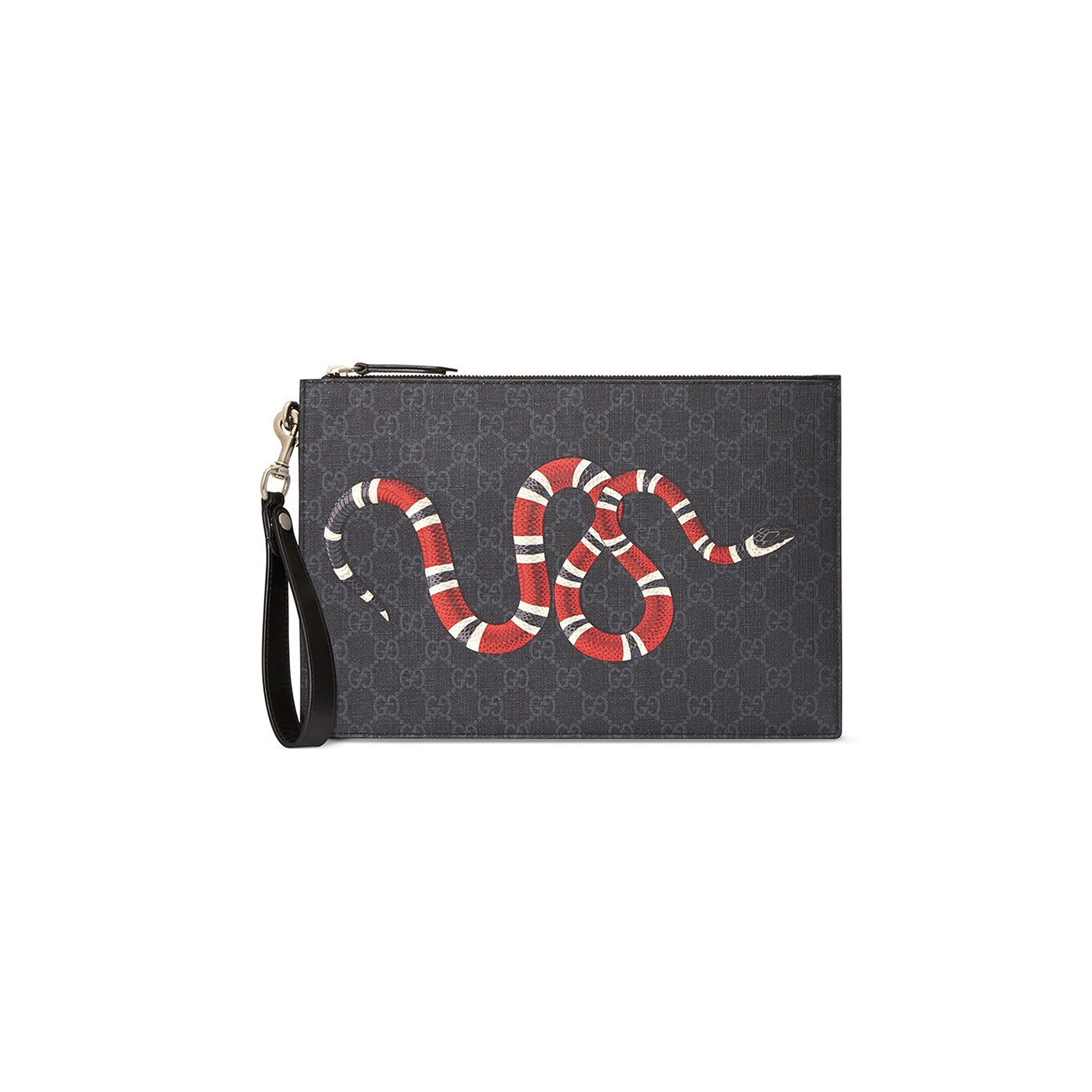 GUCCI BESTIARY POUCH WITH KINGSNAKE 473904 GZN1N 1058 (30.5*21*1.5cm)